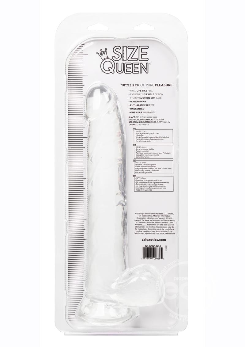 SIZE QUEEN10"/25.5CM CLEAR BALLSY