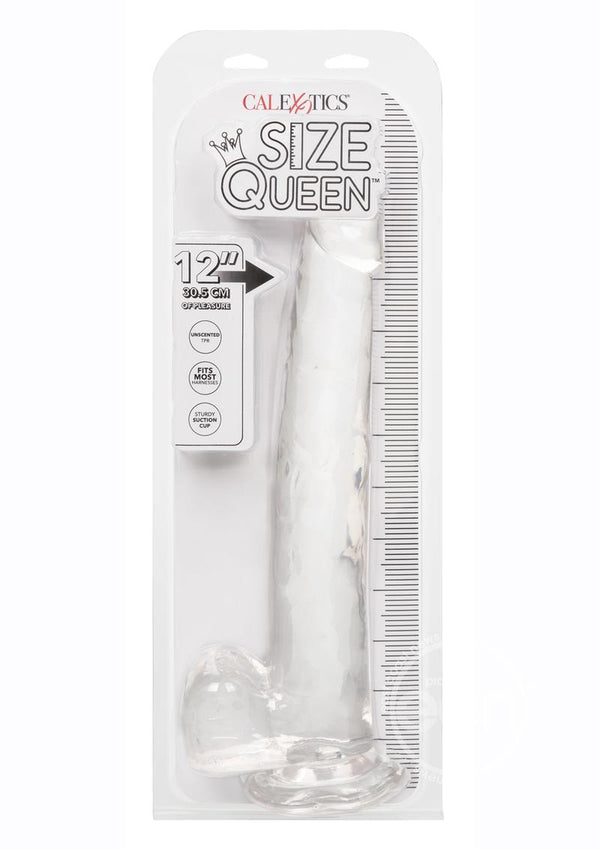 Size Queen Dildo with Balls 12in