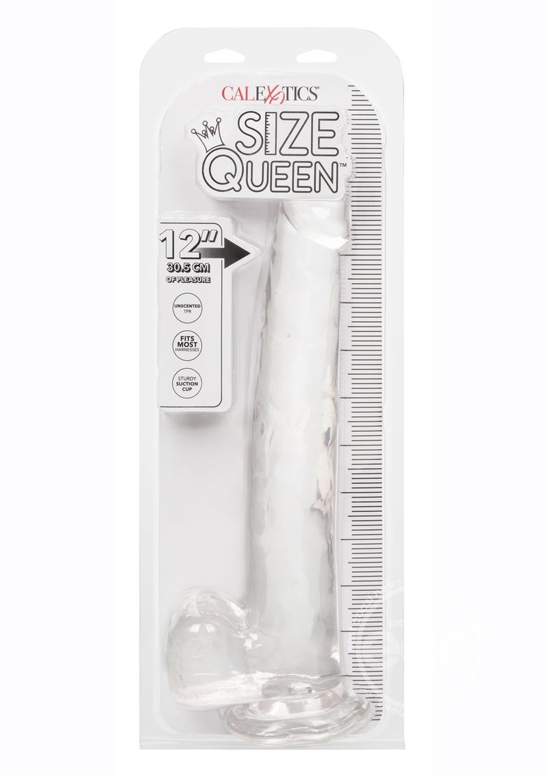 Size Queen Dildo with Balls 12in