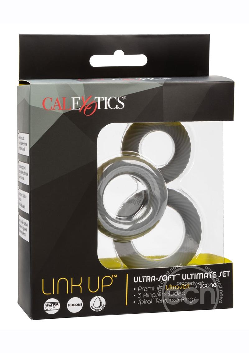 Link Up Ultra Soft Ultimate Set Silicone Cock Rings (Set of 3)