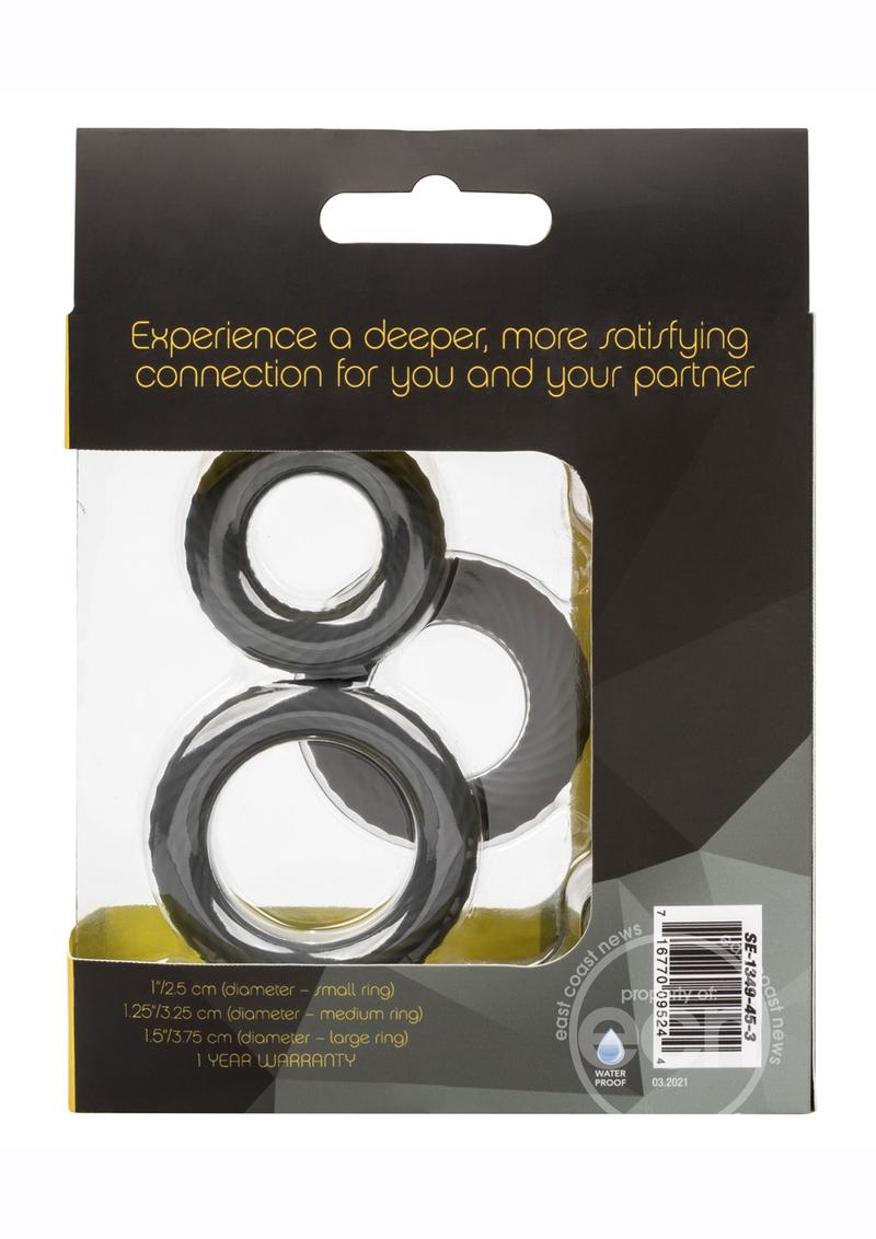 Link Up Ultra Soft Ultimate Set Silicone Cock Rings (Set of 3)