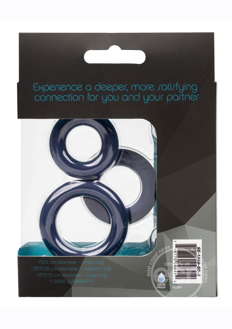 Link Up Ultra Soft Elite Set Silicone Cock Rings (Set of 3)