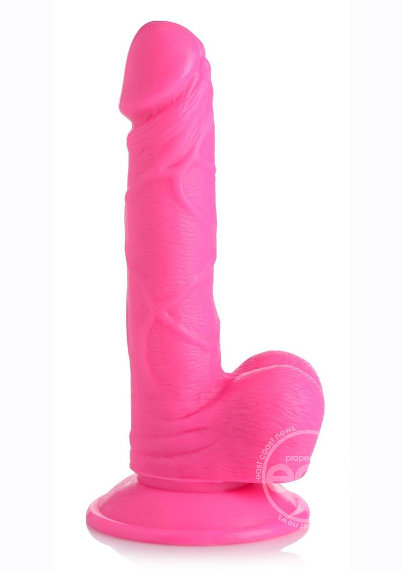 POP PECKERS DILDO W/ BALLS 6.5" PINK