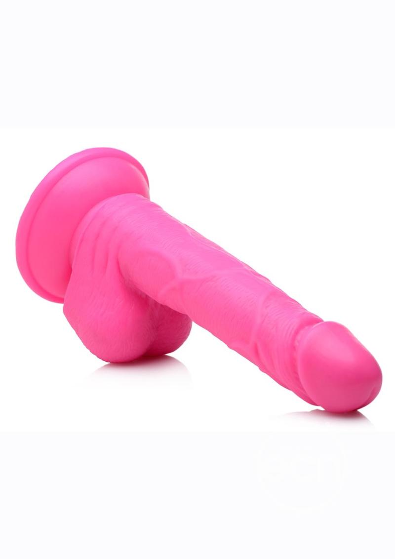 POP PECKERS DILDO W/ BALLS 6.5" PINK