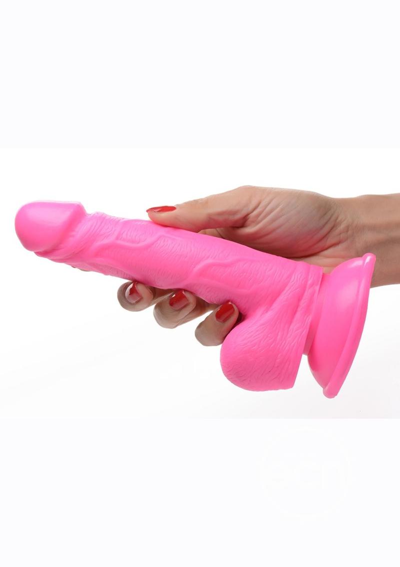 POP PECKERS DILDO W/ BALLS 6.5" PINK