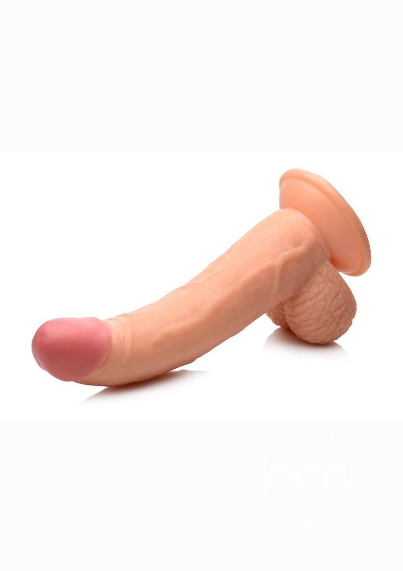 POP PECKERS DILDO W/ BALLS 7.5" LIGHT