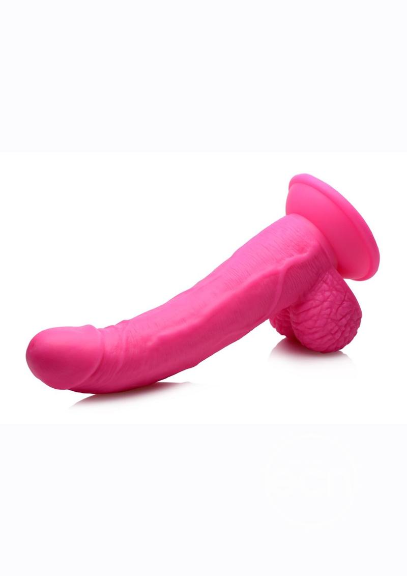 POP PECKERS DILDO W/ BALLS 7.5" PINK