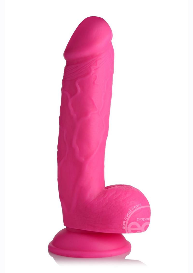 POP PECKERS DILDO W/ BALLS 8.5" PINK