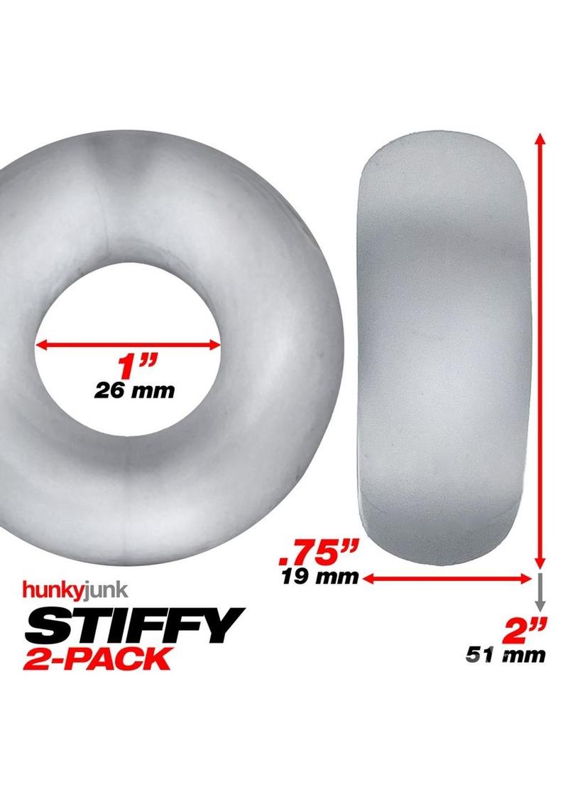 HUNKYJUNK STIFFY 2PK C-RING CLEAR ICE