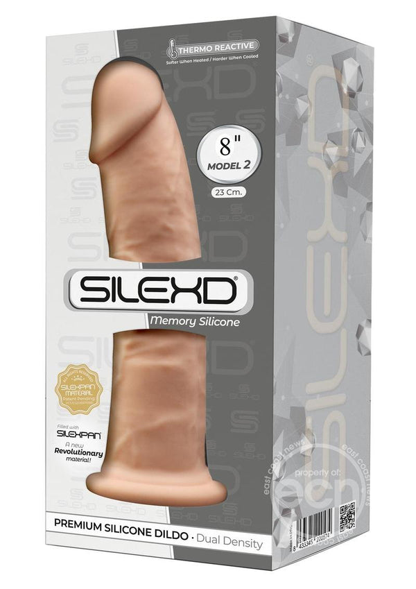 SILEXD SILICONE DILDO 8" FLESH MODEL 2