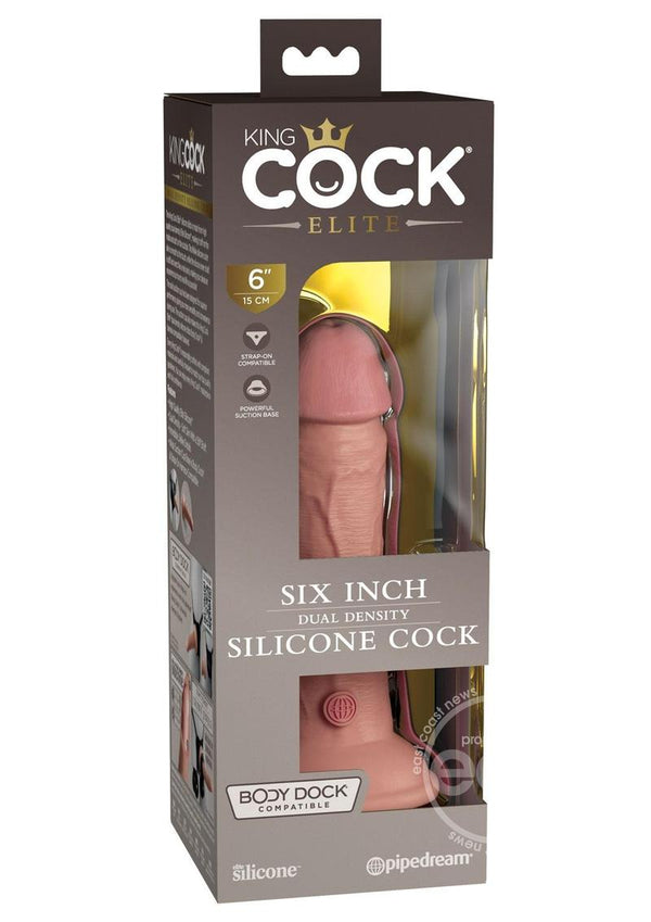 KING COCK ELITE 6" SILICONE - LIGHT