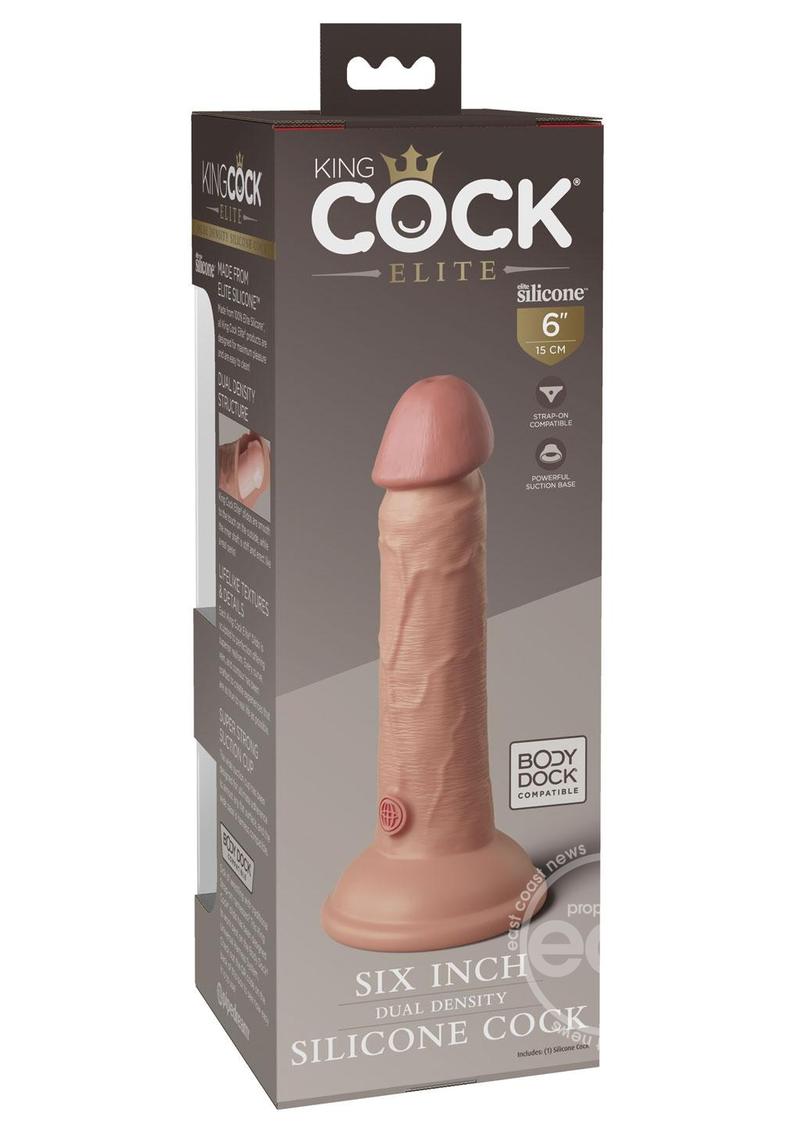 KING COCK ELITE 6" SILICONE - LIGHT