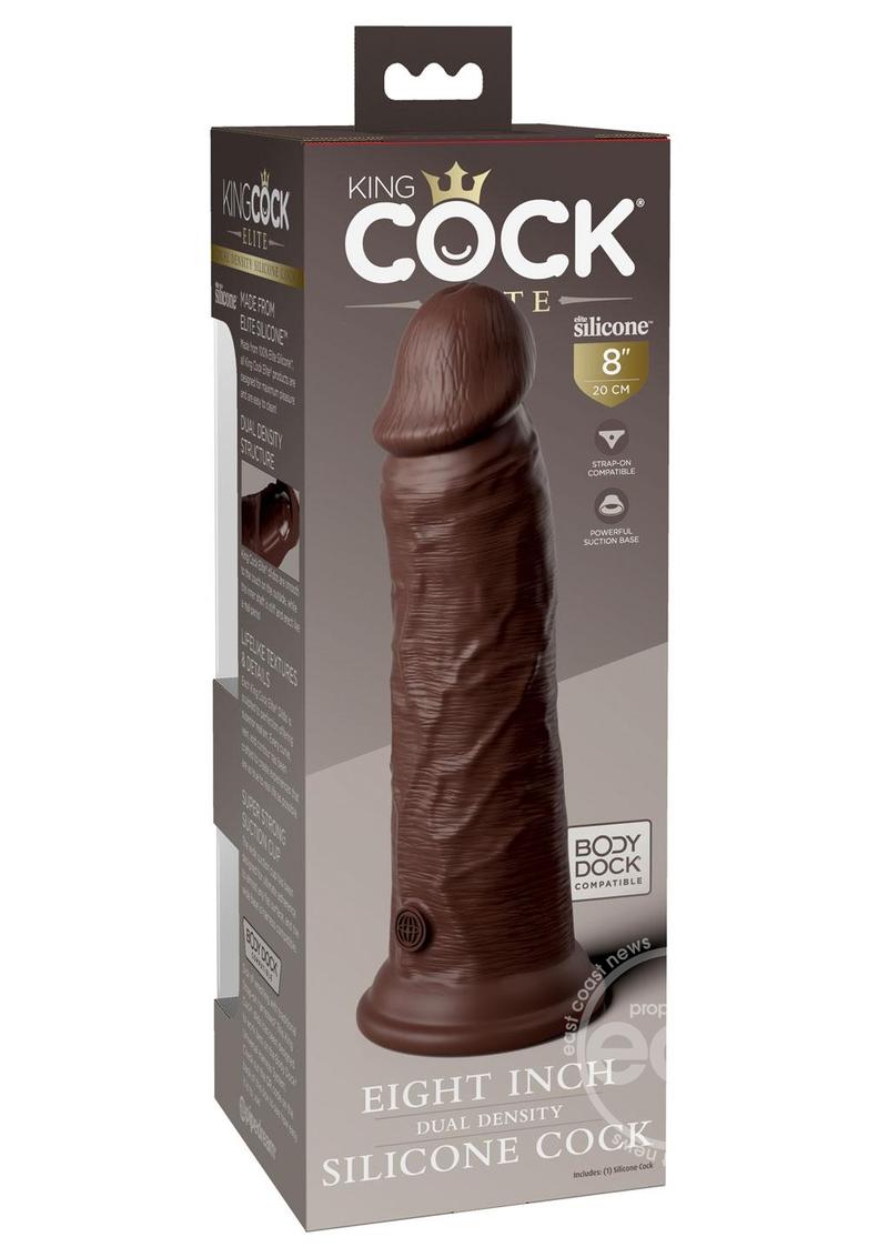 KING COCK ELITE 8" - BROWN