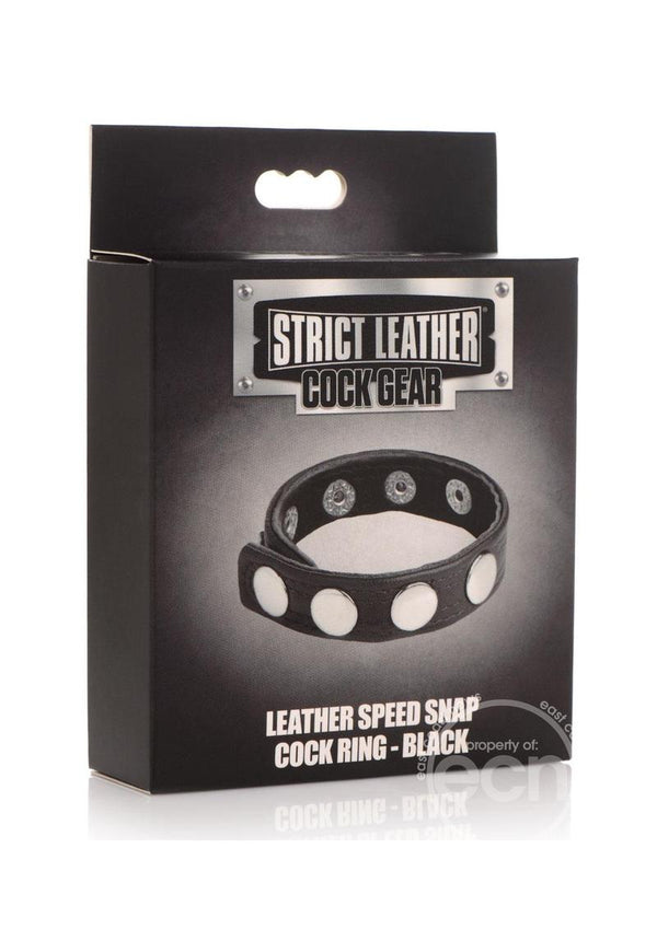 Cock Gear Leather Speed Snap Cock Ring BLK