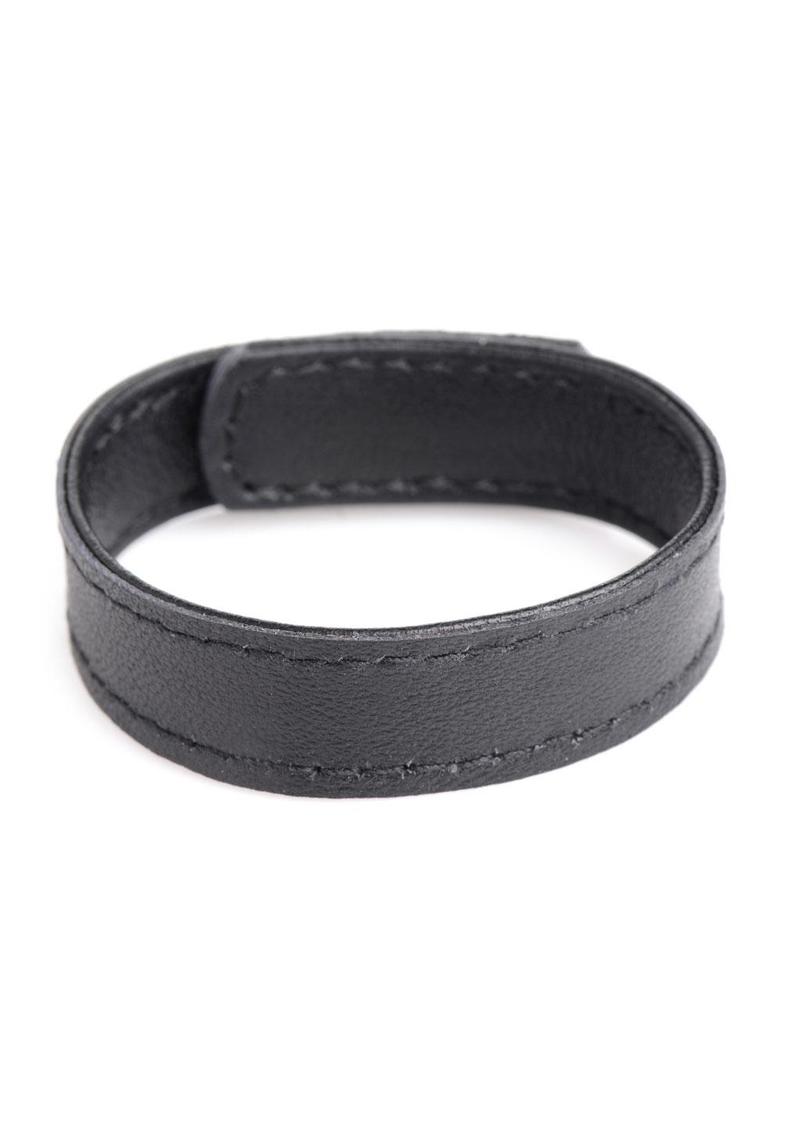 Cock Gear Velcro Leather Cock Ring BLK