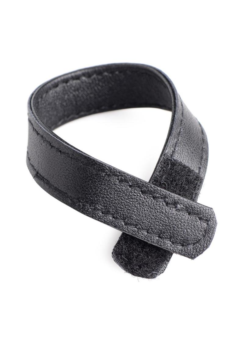 Cock Gear Velcro Leather Cock Ring BLK