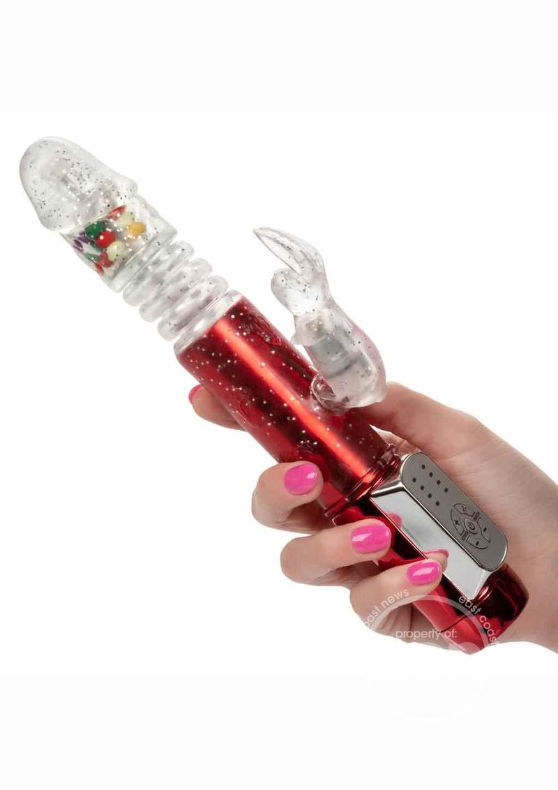 Naughty Bits Cumball Machine Thrusting Jack Rabbit Vibrator - Red