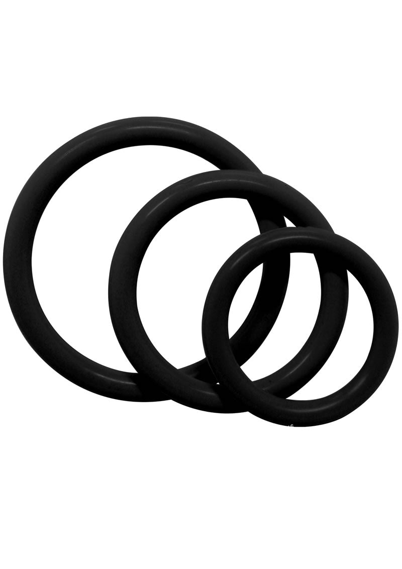 Tri Rings Cock Ring Set (3 Piece Set)