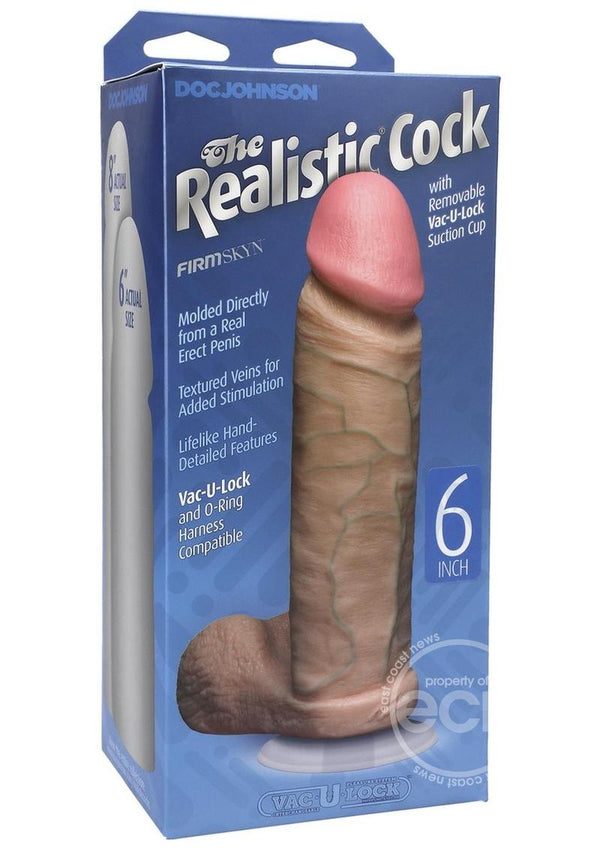 DOC JOHNSON/REALISTIC COCK/FIRMSKYN/6 INCH/WHITE