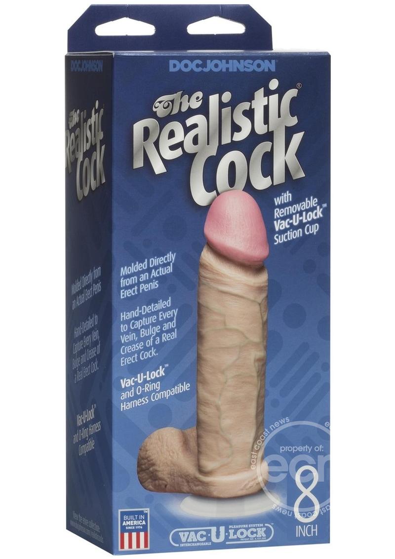 DOC JOHNSON/REALISTIC COCK/FIRMSKYN/8 INCH/WHITE