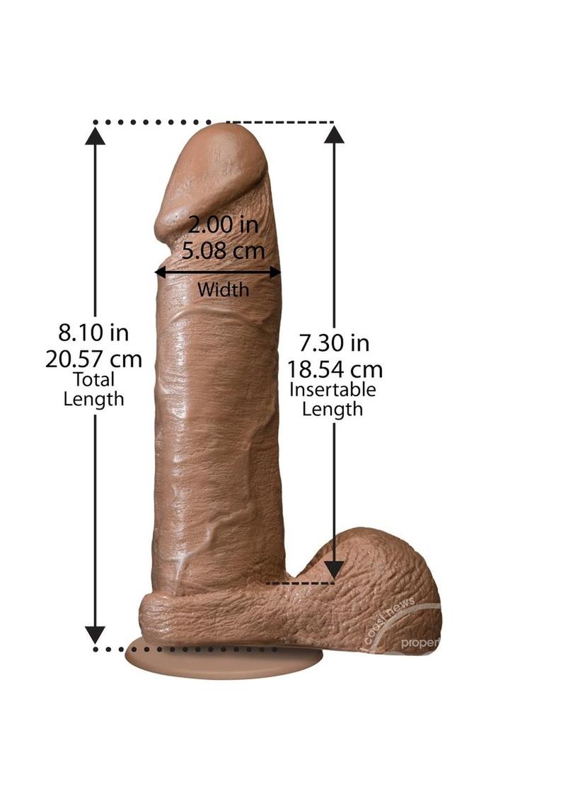 DOC JOHNSON/REALISTIC COCK/FIRMSKYN/8 INCH/ TAN