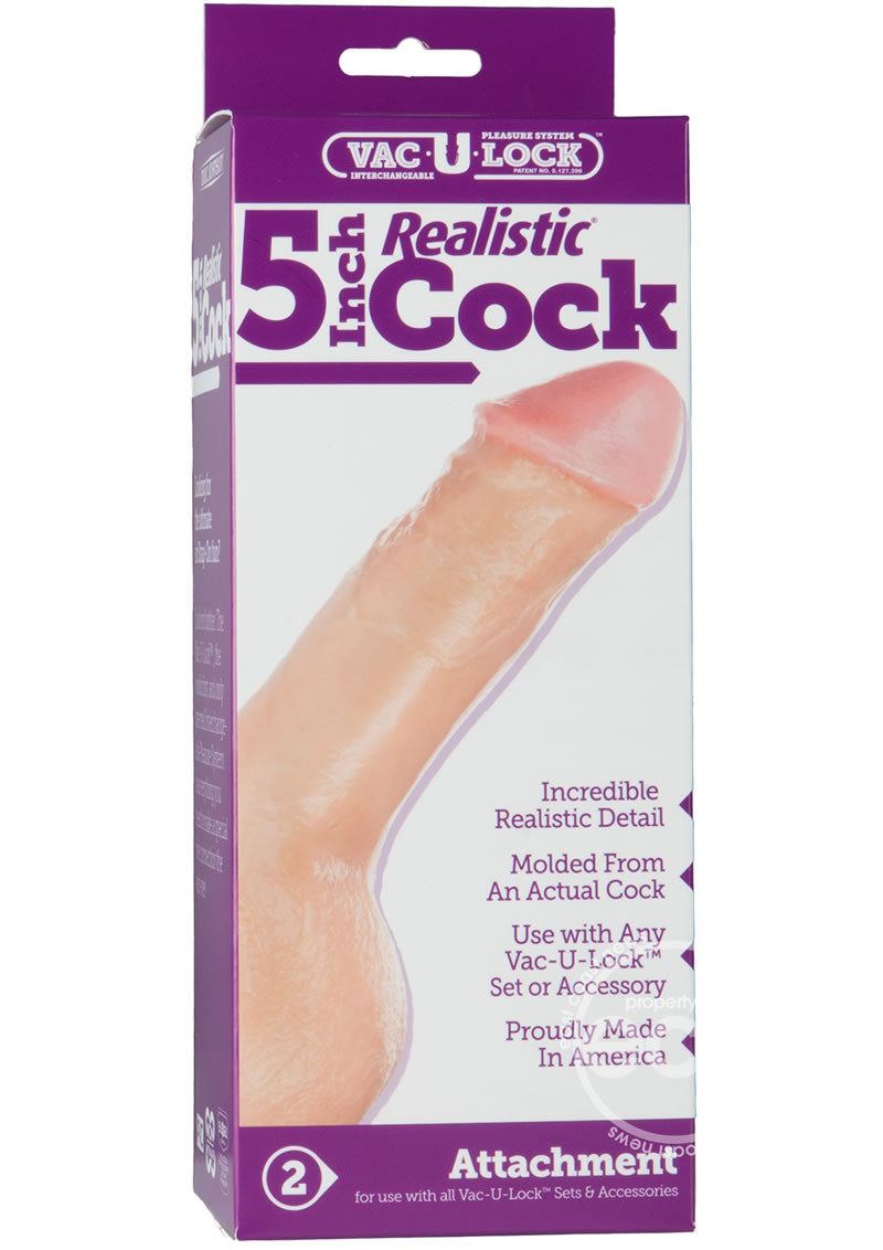 Vac-U-Lock Realistic Dildo 5in