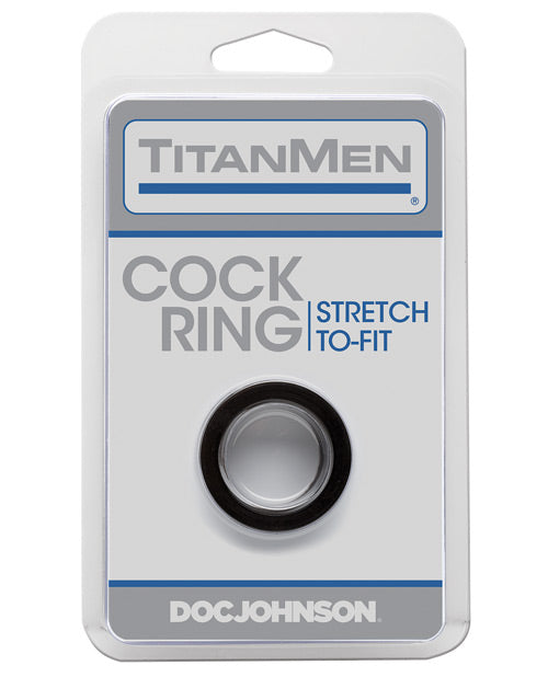 TITANMEN/COCK RING STRETCH TO FIT/BLACK