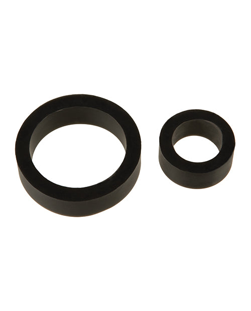 TITANMEN/COCK RING/ PLATINUM SILICONE DOUBLE PACK/BLACK