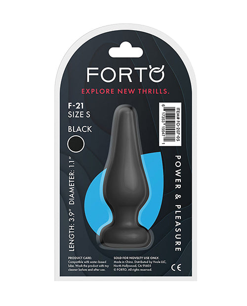 FORTO 207-05 F21 TEAR DROP SILICONE PLUG SMALL BLACK