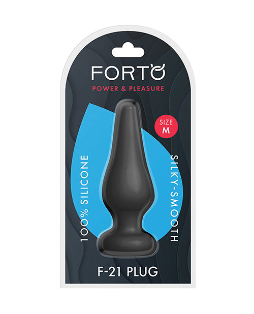 FORTO 208-05 F21 TEAR DROP SILICONE PLUG MEDIUM BLACK