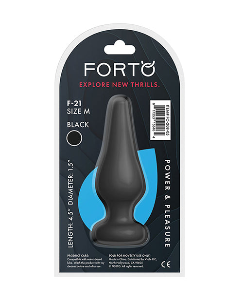 FORTO 208-05 F21 TEAR DROP SILICONE PLUG MEDIUM BLACK