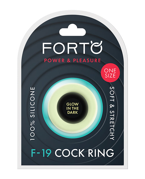 FORTO COCK RING F-19/GLOW&BLACK/ONE SIZE