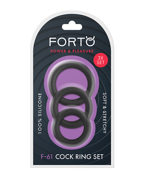 FORTO COCK RING SET F-61/3X SET/Black