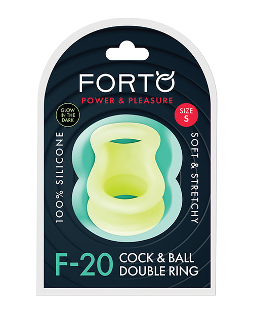 FORTO/Power and Pleasure/F-20 Cock & Ball Double Ring/Glow/Small