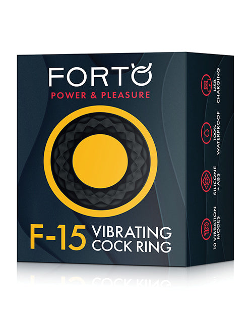 FORTO/POWER & PLEASURE/F-15/VIBRATING COCK RING/BLACK