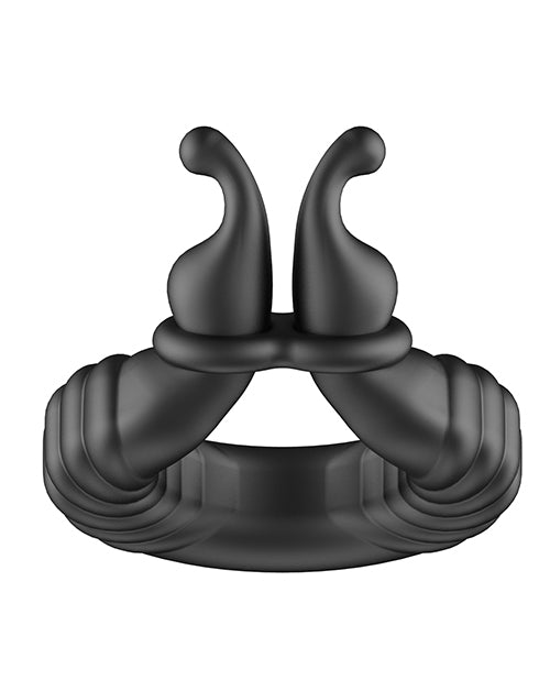 FORTO/POWER & PLEASURE/F-24/TEXTURED VIBRATING COCK RING/BLACK