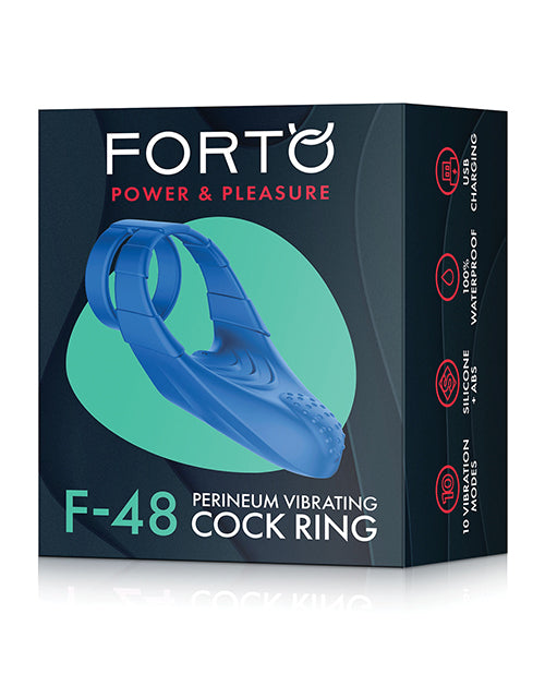 FORTO/Power & Pleasure/F-48/Perineum Vibrating cock ring/blue