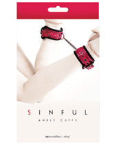 SINFUL /ANKLE CUFFS/NS NOVELTIES/RED