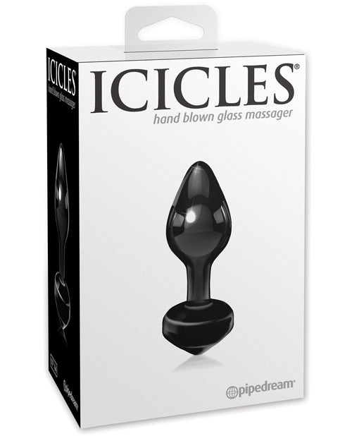 ICICLES/GLASS BLOWN BLACK PLUG