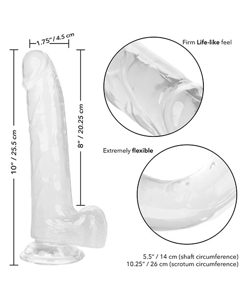 SIZE QUEEN 8"/20.25 CM CLEAR BALLSY