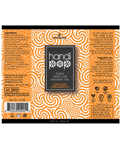 HANDIPOP ORANGE CREAMSICLE MASSSAGE GEL 4.2 OZ