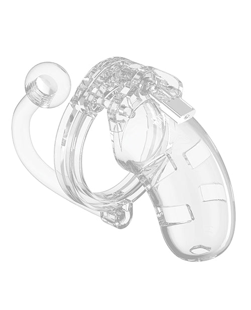 MANCAGE MODEL 11 CHASTITY 4.5" CAGE W/PLUG TRANSPARENT