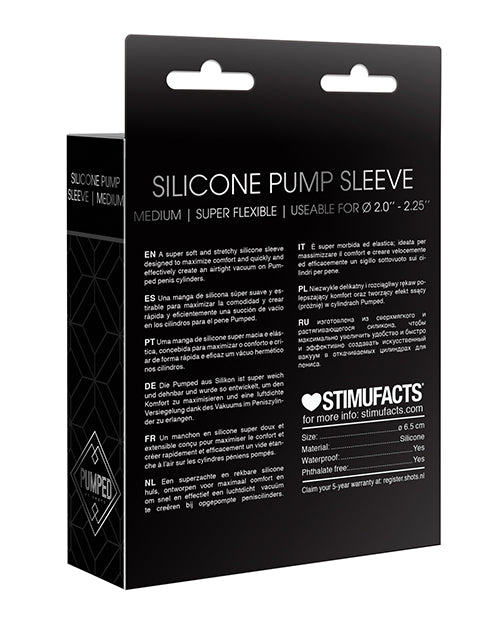 PUMPED SILICONE PUMP SLEEVE BLACK MEDIUM