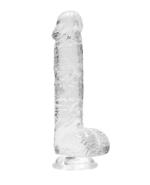 REALROCK CRYSTAL CLEAR DILDO 6"