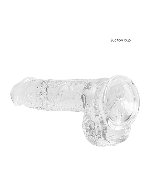 REALROCK CRYSTAL CLEAR DILDO 6"