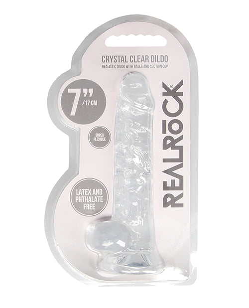 REALROCK CRYSTAL CLEAR DILDO 7"