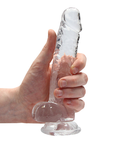 REALROCK CRYSTAL CLEAR DILDO 7"