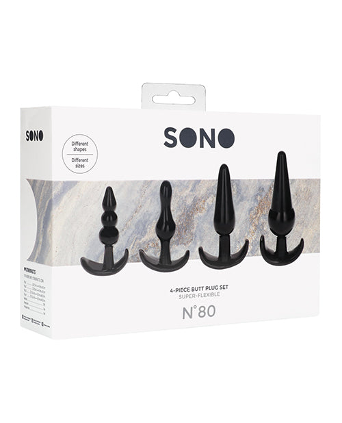 SONO/4 PIECE BUTT PLUG SET/BLACK