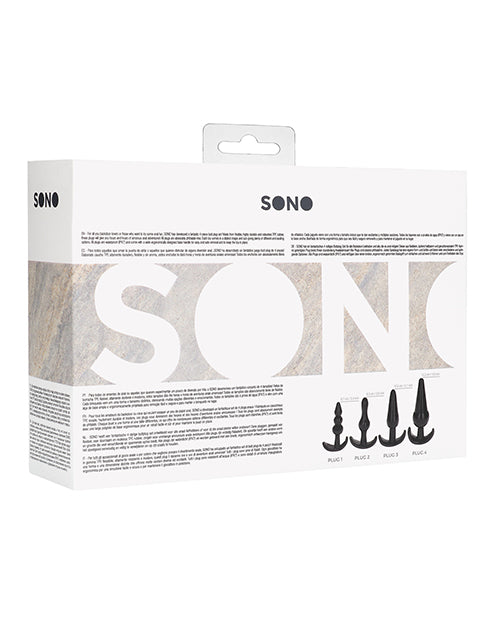 SONO/4 PIECE BUTT PLUG SET/BLACK