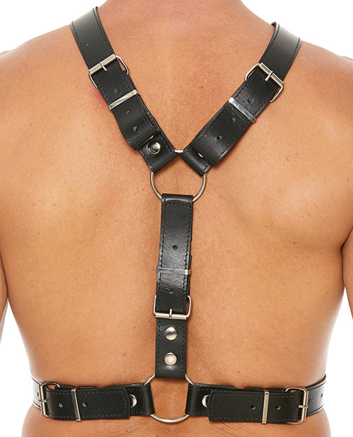 BO MEN'S HARNESS WITH METAL BIT/BLACK